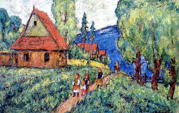 Image - Oleksa Shatkivsky: A Road in the Carpathian Mountains (1961).
